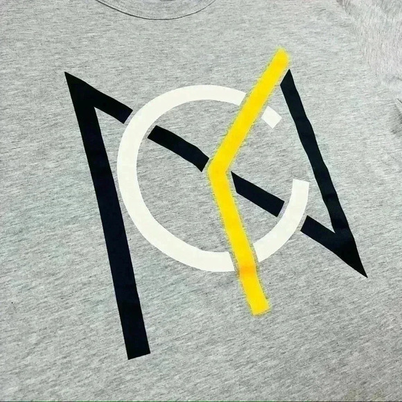 H&M Label Of Graded Goods NYC Logo Light Gray Crew Neck Cotton Blend Tee Size L - Picture 5 of 11